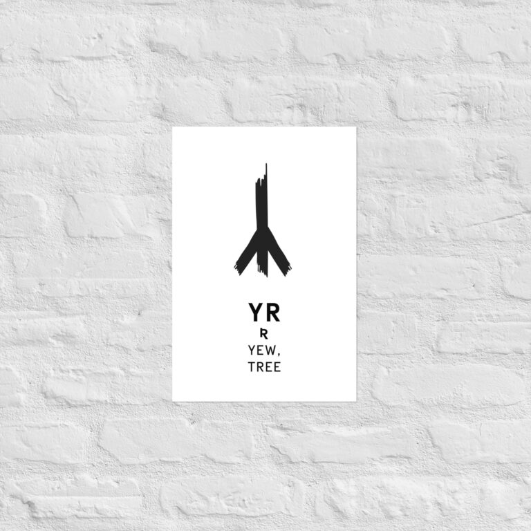Poster – Yr – Younger Futhark Runes – Nordic Perspective Shop