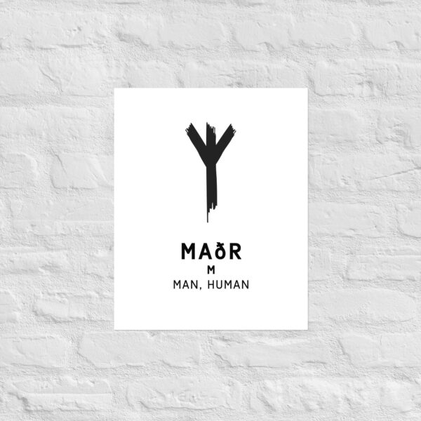 Poster – Madr – Younger Futhark Runes – Nordic Perspective Shop