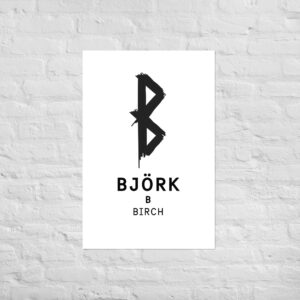 Poster - Björk - Younger Futhark Runes