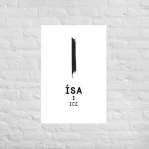 Poster - Isa - Younger Futhark Runes