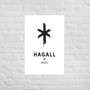 Poster - Hagall - Younger Futhark Runes