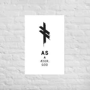 Poster - As - Younger Futhark Runes