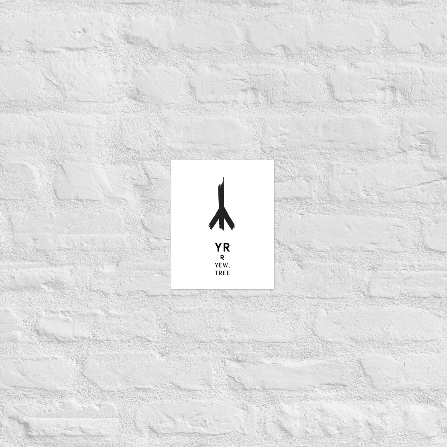 Poster – Yr – Younger Futhark Runes – Nordic Perspective Shop