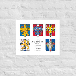 Poster - Nordic Crests - Horizontal 2 Rows