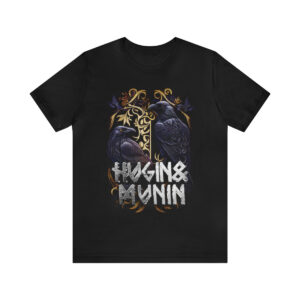 Odin's Ravens Huginn & Muninn - Viking Age Unisex T-Shirt - Norse Clothing, Norse Mythology, Viking T-Shirt, Viking History Shirt,