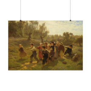 Swedish/Scandinavian Folk Art - The Game by August Malmström - Fine Art Prints, Swedish Art, 19th Century Art