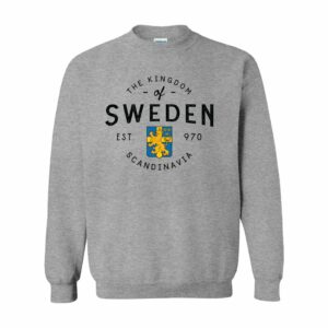 Kingdom of Sweden Unisex Crewneck Sweatshirt (Black Text)