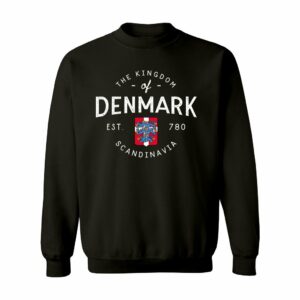 Kingdom of Denmark Sweatshirt Dark - Unisex, Soft, Comfortable, Crewneck Pullover - Danish, Dansk, Hygge, Scandinavian, Nordic