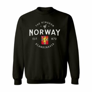 Kingdom of Norway Sweatshirt Dark - Unisex, Soft, Comfortable, Crewneck Pullover - Norwegian, Norsk, Norge, Hygge, Scandi, Scandinavian, Nordic