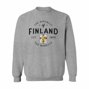 Republic of Finland Sweatshirt - Unisex, Soft, Comfortable, Crewneck Pullover - Finnish, Nordic