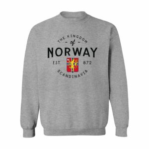 Kingdom of Norway Sweatshirt - Unisex, Soft, Comfortable, Crewneck Pullover - Norwegian, Scandinavian, Nordic