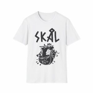 Skål Viking Longship T-Shirt - Norse Historical Joke, Scandi Humor, Funny Viking Shirt - Scandinavian Heritage, Nordic Roots