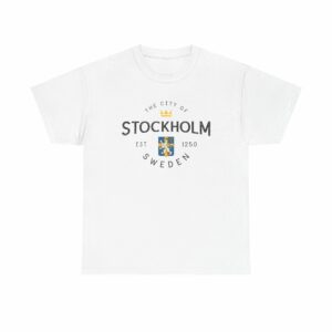 Stockholm Sweden Est. 1250 T-Shirt Nordic Heritage Apparel - Unisex T-Shirt