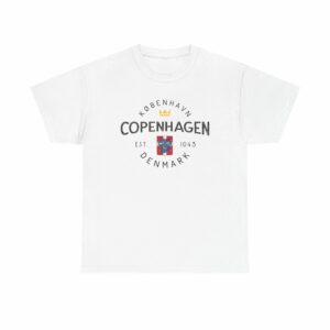 Copenhagen Est. 1043 Vintage Crown T-Shirt | Danish Heritage Shirt | Nordic Culture Apparel | Unique Copenhagen Design - Unisex T-Shirt