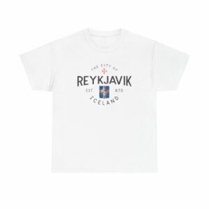 Reykjavik Iceland Vintage T-Shirt Nordic Heritage Est. 870 - Unisex T-Shirt